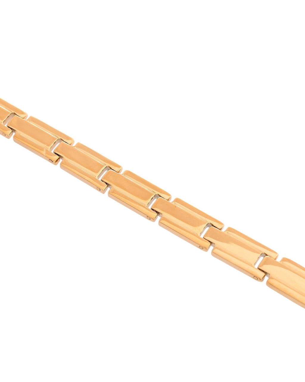 VOJ Gold Toned Linked Minimal Bracelet For Men's