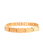 VOJ Gold Toned Linked Minimal Bracelet For Men's