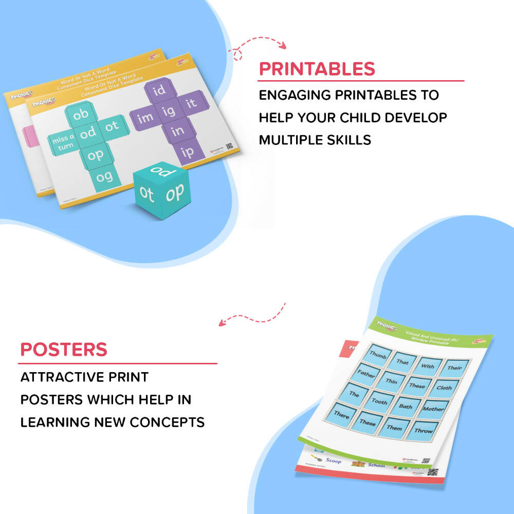ClassMonitor Phonics Learning Kit with Free Mobile App with Home-Learning Educational kit for Kids of Age 3 Years | Grab2Buy