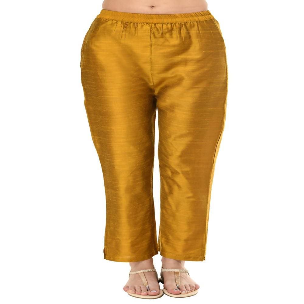Lagi Women's Mustard Poly silk Straight Embroidred Kurta & Pant (RO115C) | Grab2Buy