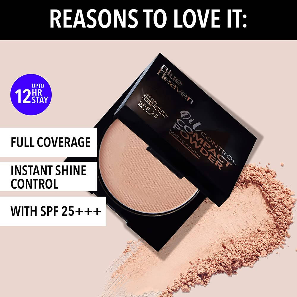 Blue Heaven Oil Control Compact Powder Matte Finish SPF 25 PA+++ Honey | Grab2Buy