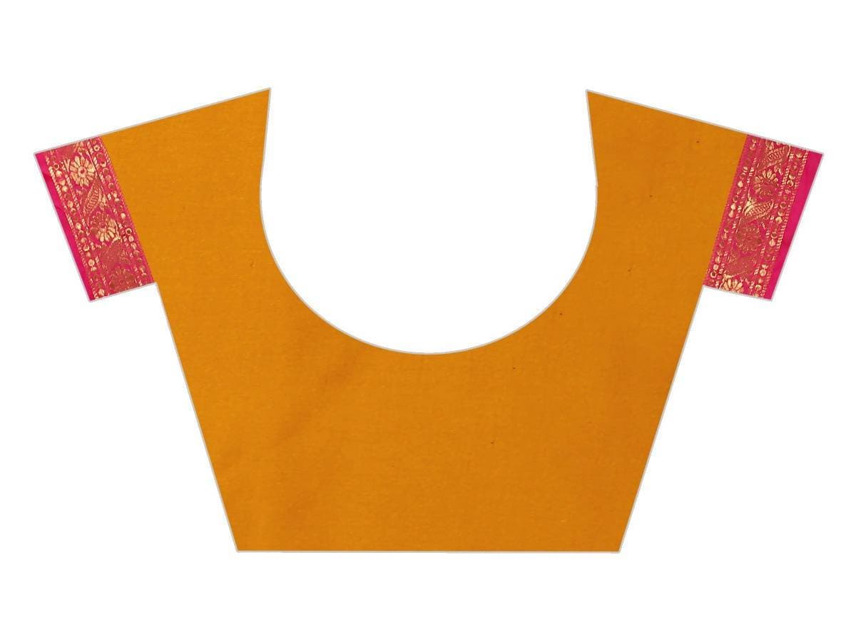 Vamika Banarasi Silk Mustard Weaving Saree | Grab2Buy