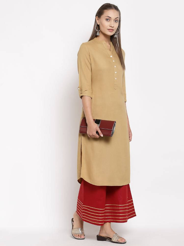 Myshka Women's Maroom Cotton Solid Casual Palazzo | Grab2Buy