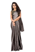 Vamika Grey Satin Designer Saree (PAVITRA GREY) | Grab2Buy