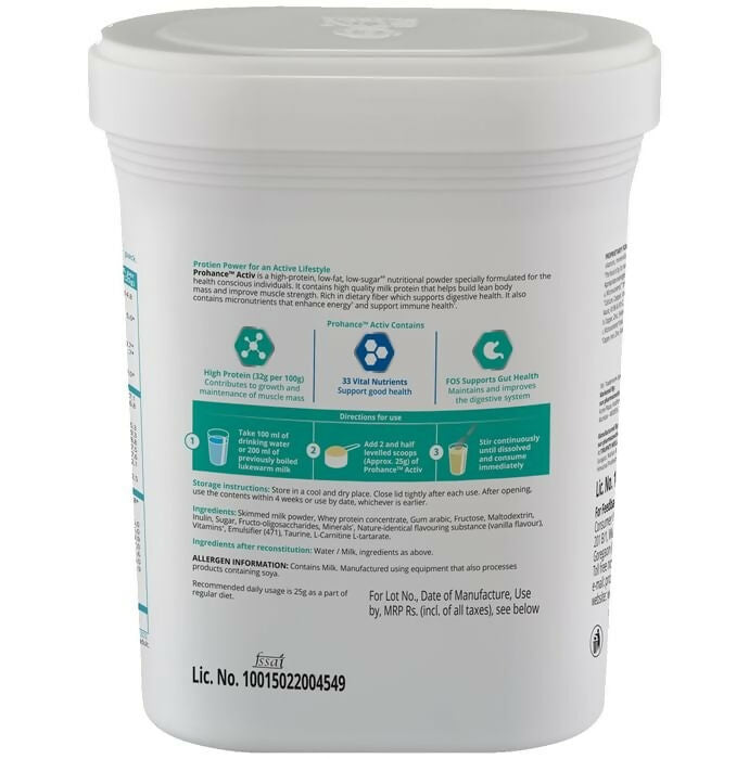Prohance Activ Nutritional Supplement Powder - Vanilla Flavor | Grab2Buy