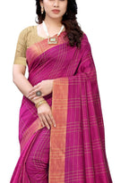 Vamika Pink Cotton Silk Weaving Saree (Anaya Pink) | Grab2Buy