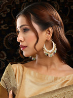 Ruby Raang Gold Polished Multi-Color Kundan Loops | Grab2Buy