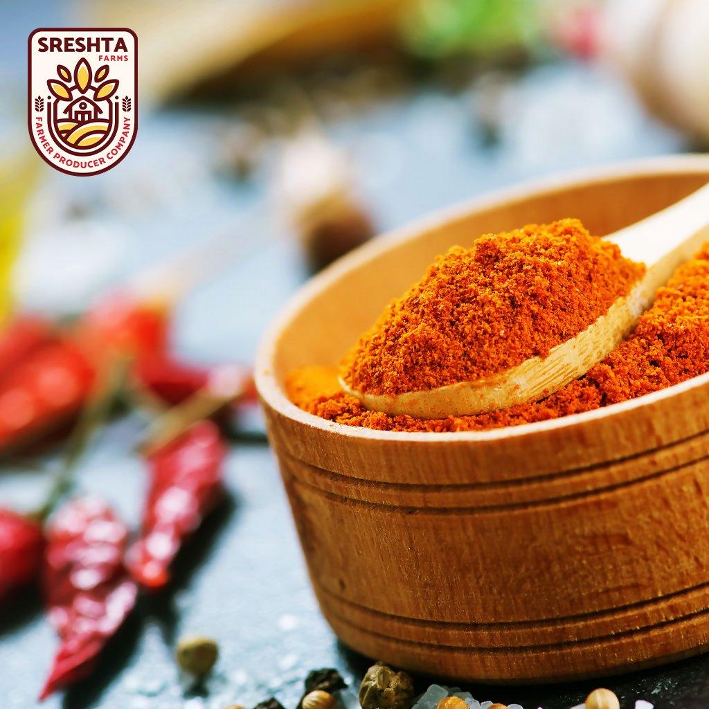 Sreshta Farms Natural Chilli Powder (Desi Mirapa Karam) | Grab2Buy