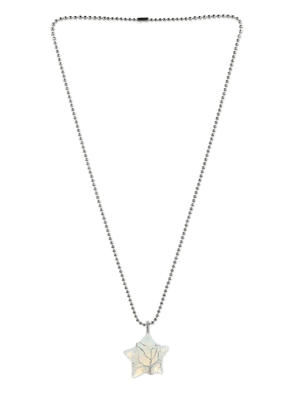 Women's Silver-Toned Blue Silver-Plated Handcrafted Chain - Ruby Raang | Grab2Buy