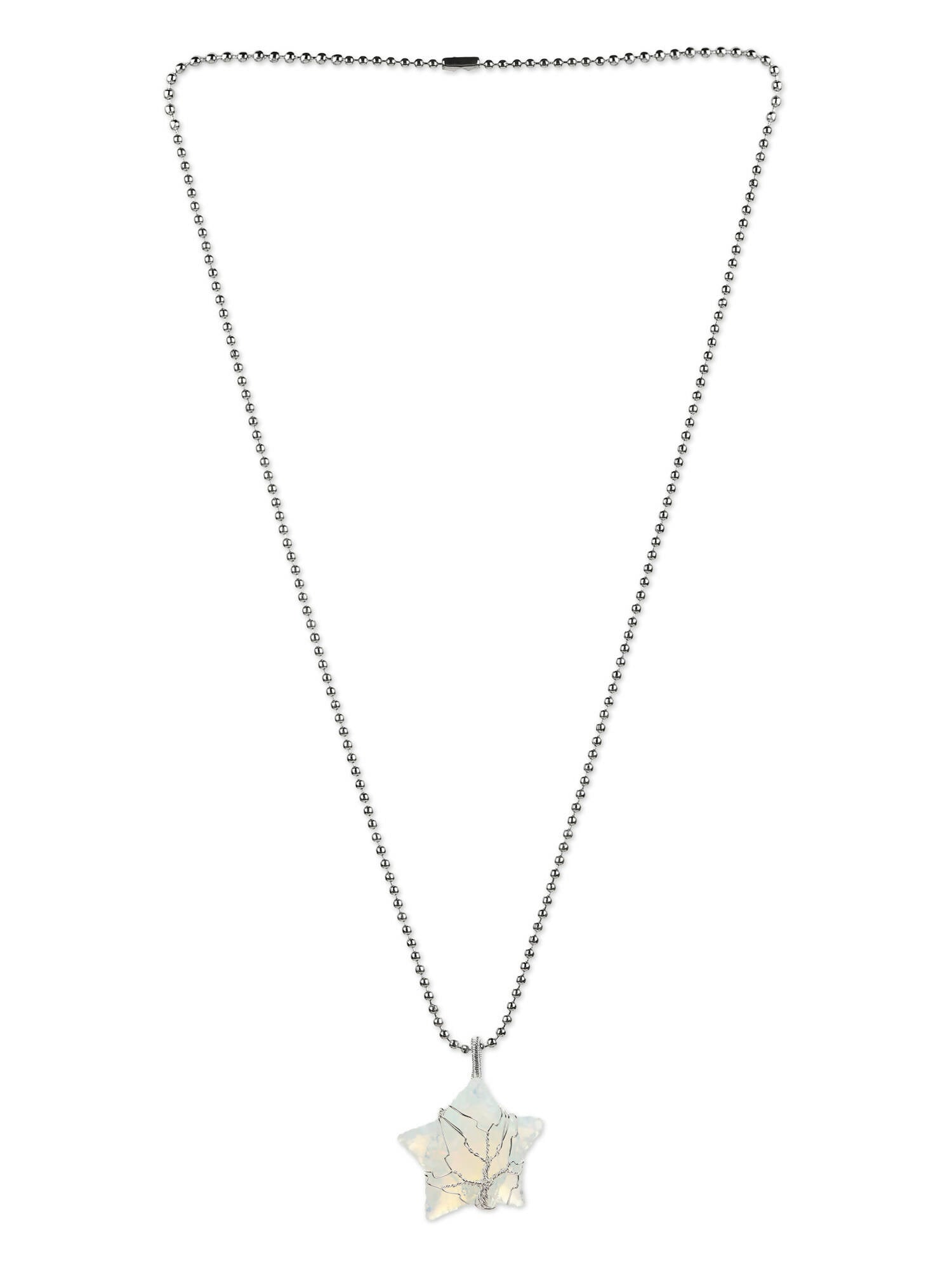 Women's Silver-Toned Blue Silver-Plated Handcrafted Chain - Ruby Raang | Grab2Buy
