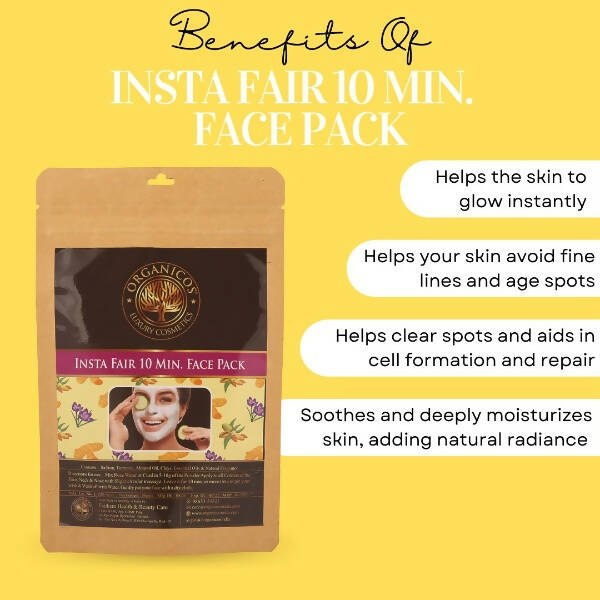 Organicos Insta Fair 10 Min Face Pack | Grab2Buy