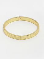 NVR Men's Gold-Polished Stainless Steel Kada Bracelet