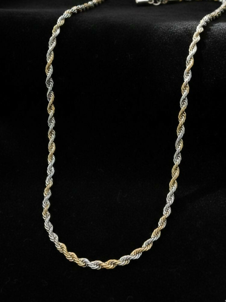 NVR Men's Handcrafted Rhodium Plated Chain | Grab2Buy