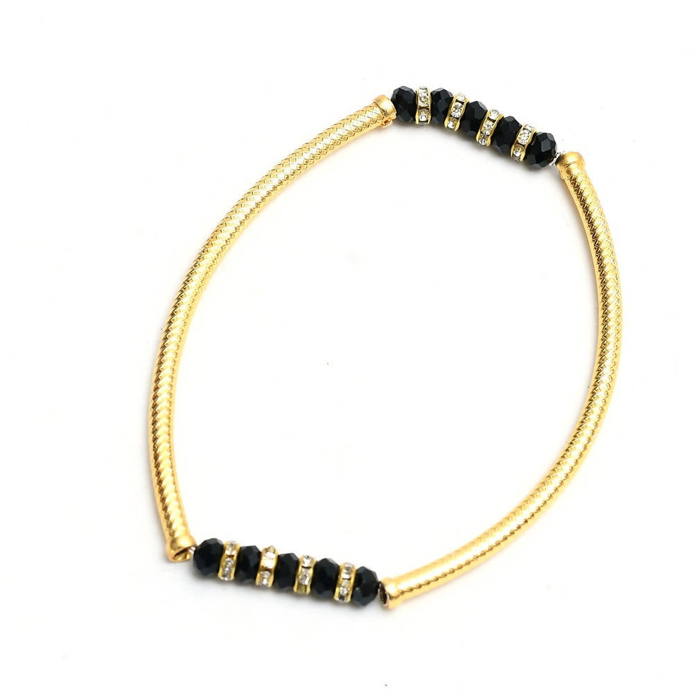 Mominos Fashion Kamal Johar Gold-Polished Beads Anklets | Grab2Buy