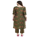 Lagi Women's Green Printed Straight Kurta & Pant (MC38A) | Grab2Buy