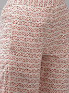 Yufta Peach and Off White Kurta Trouser Set | Grab2Buy