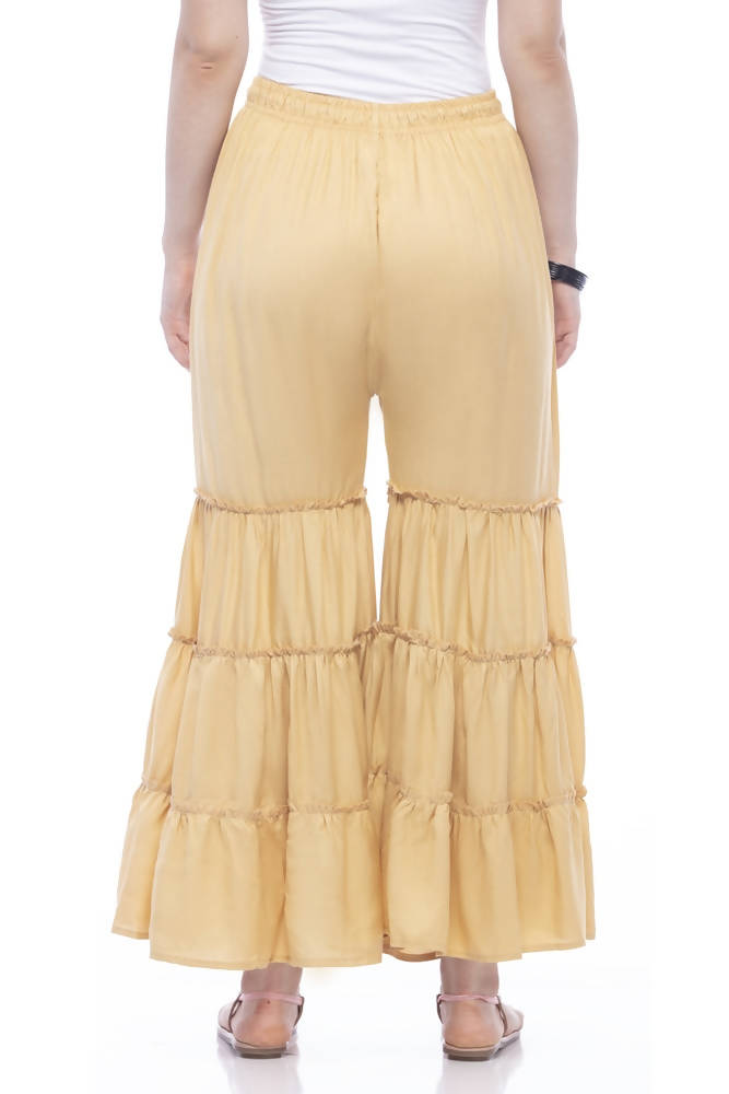 Mominos Fashion Reyon Cotton Golden Palazzo | Grab2Buy