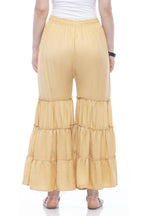Mominos Fashion Reyon Cotton Golden Palazzo | Grab2Buy