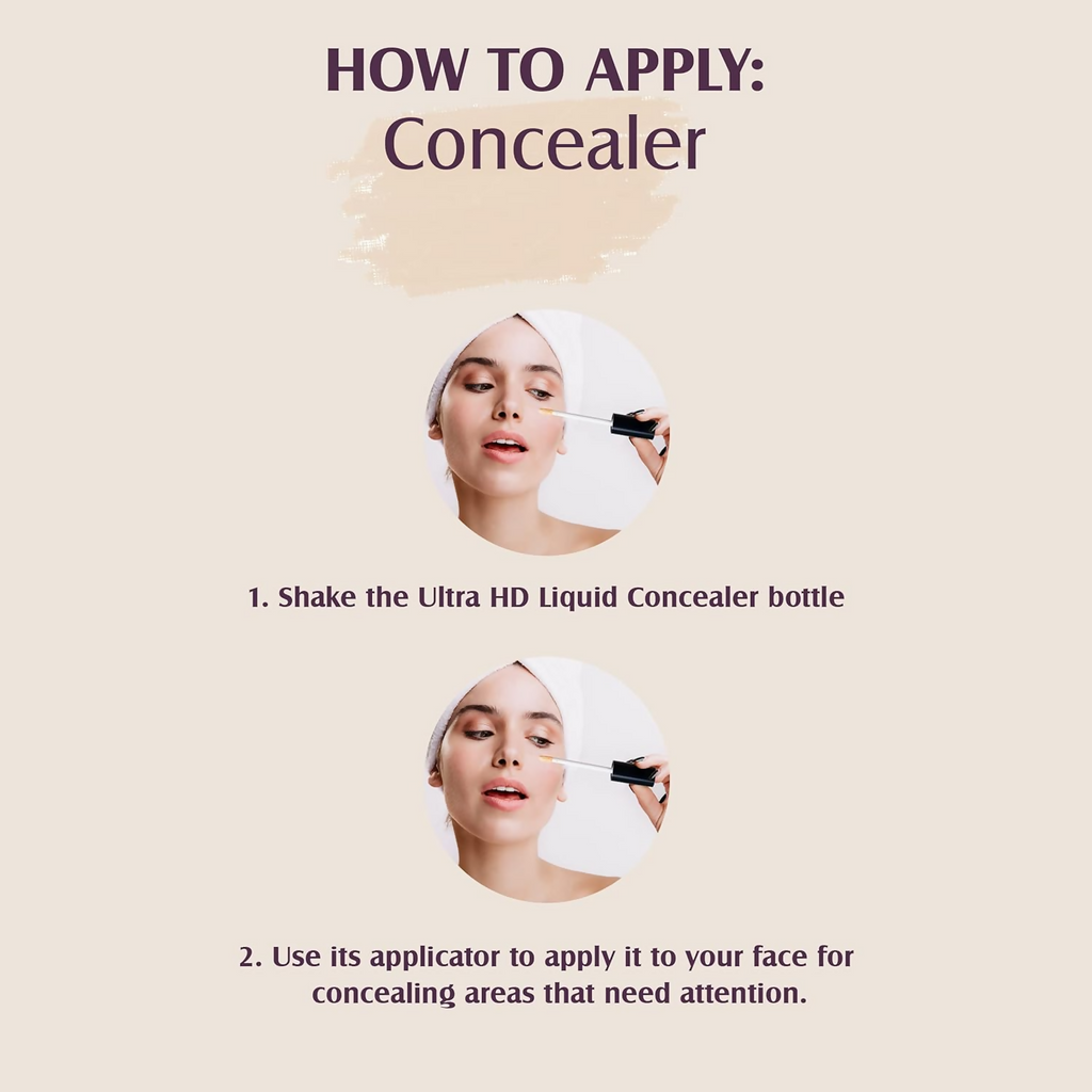 Glam21 Ultra HD Liquid Concealer for HD Finish - Medium Warm | Grab2Buy