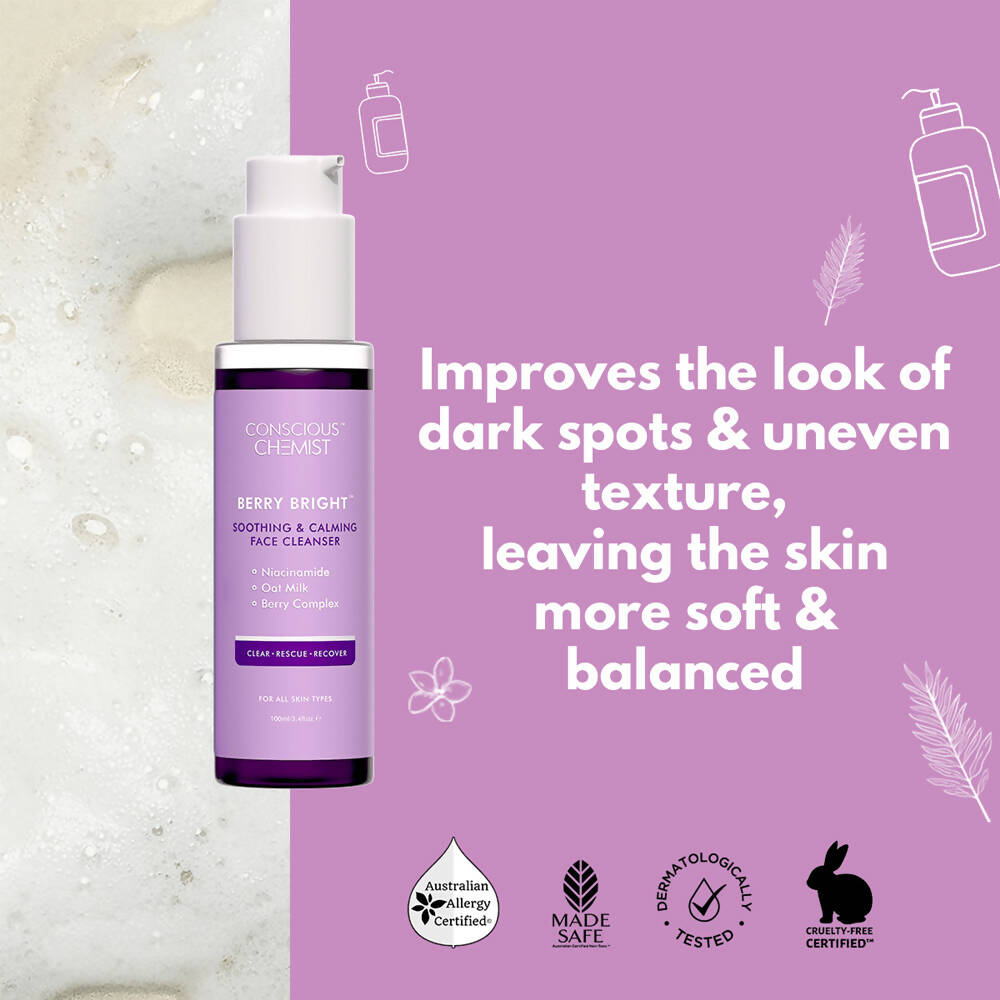 Conscious Chemist Berry Bright Soothing & Calming Face Cleanser | Grab2Buy