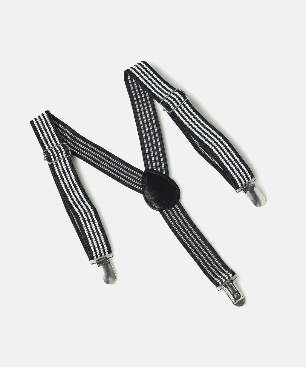 Manet Boys Strip Suspenders - Black | Grab2Buy