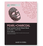 Mirabelle Korea Pearl + Charcoal Dual System Facial Sheet Mask | Grab2Buy