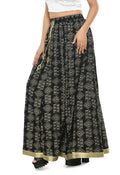 Mominos Fashion Moeza Cotton Black Printed Lehenga (Lancha) | Grab2Buy