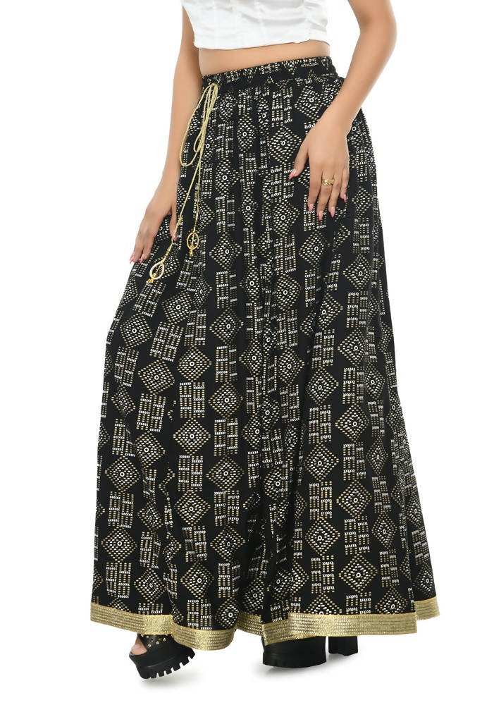 Mominos Fashion Moeza Cotton Black Printed Lehenga (Lancha) | Grab2Buy