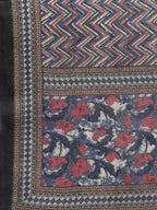 Yufta Women Navy Blue & Red Floral Printed Pure Cotton Kurta with Trouser and Dupatta | Grab2Buy