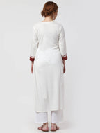 Cheera Kurta With Chikankari Palazzo & Embroidered Dupatta Set (CH092KPD) | Grab2Buy