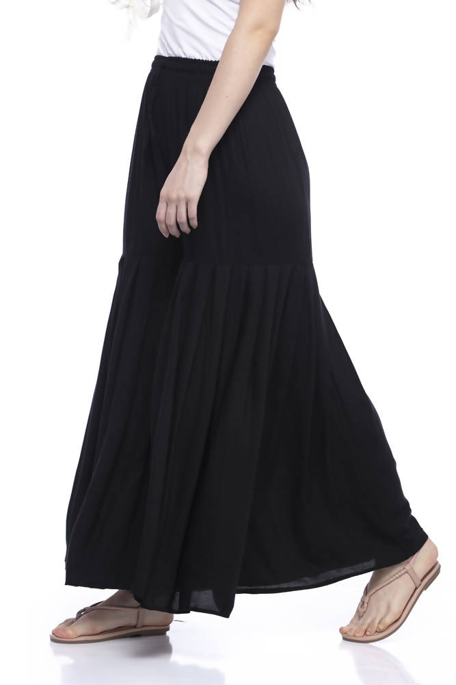 Mominos Fashion Cotton Black Palazzo For Girls | Grab2Buy