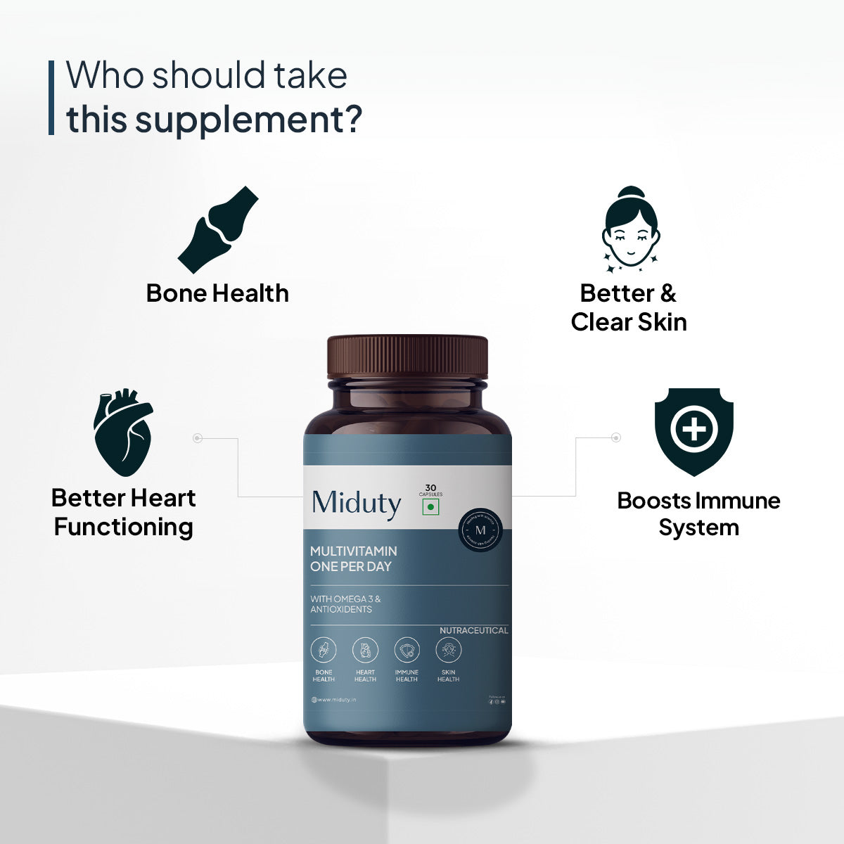 Miduty by Palak Notes Multivitamin One Per Day Capsules | Grab2Buy