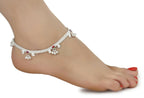 AanyaCentric Gold-Polished Mangalsutra Pendant Earring Set & Silver Plated Anklet | Grab2Buy