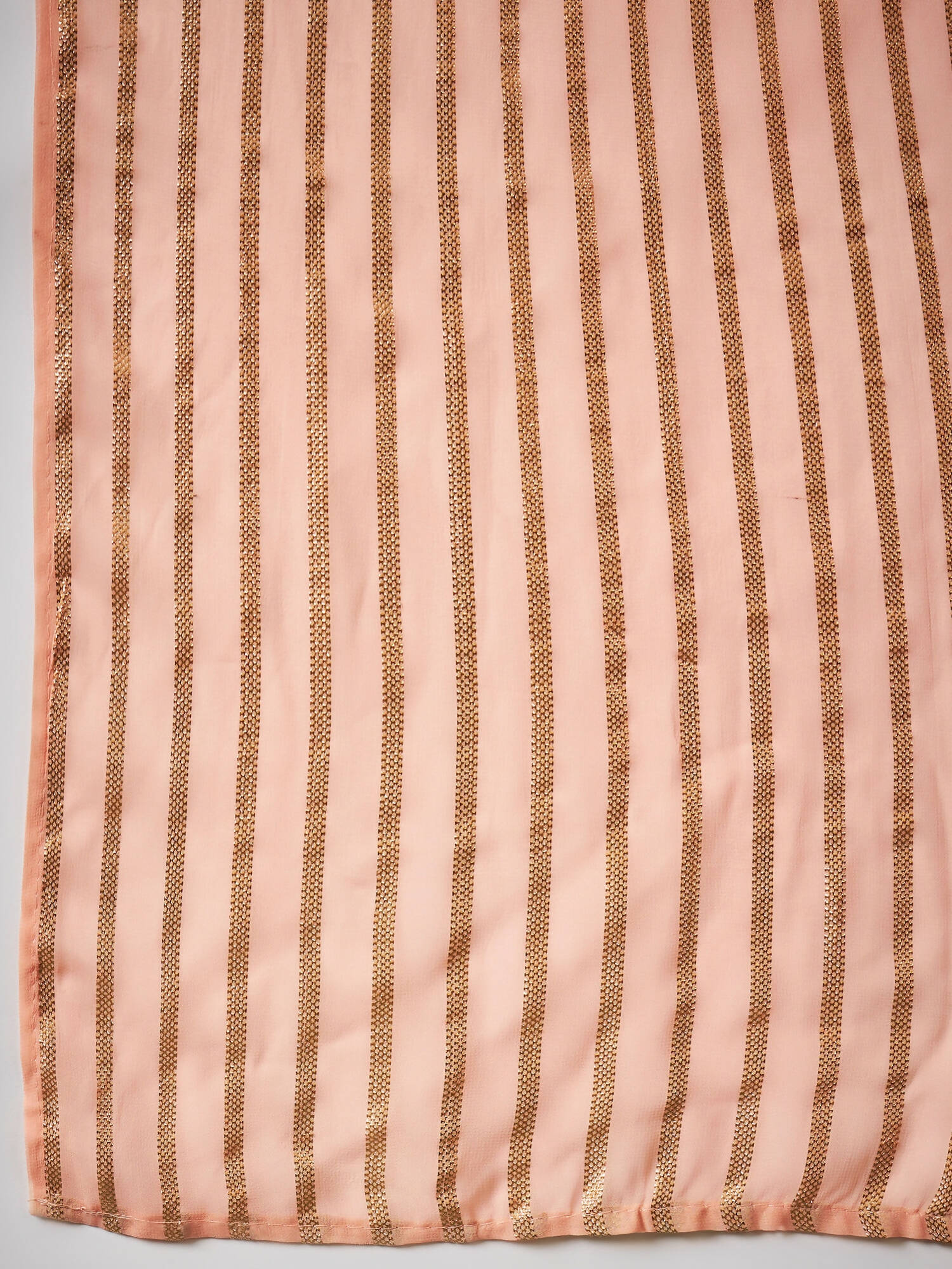 Peach Georgette Handwork Unstitched Dress Material - Hanika | Grab2Buy