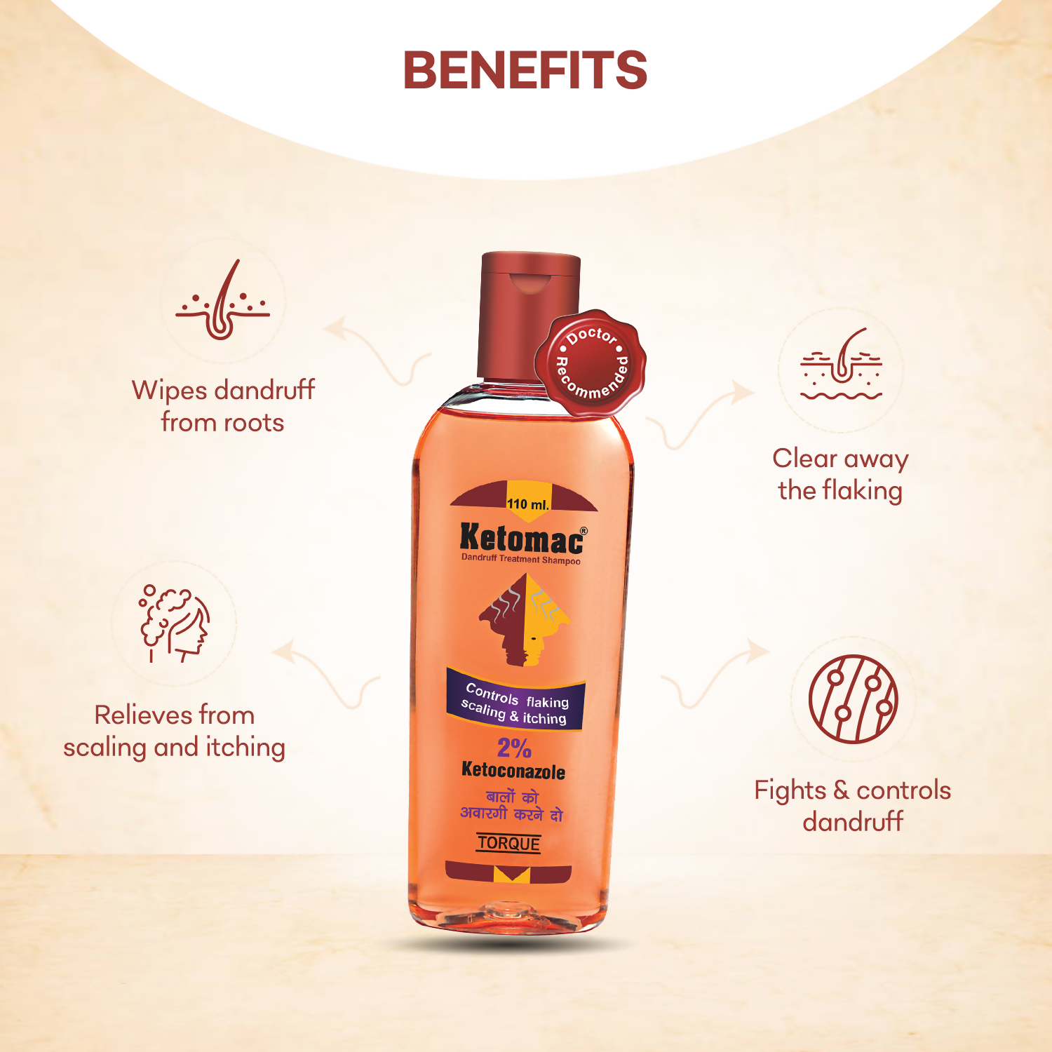 Torque's Ketomac Dandruff Treatment Shampoo | Grab2Buy