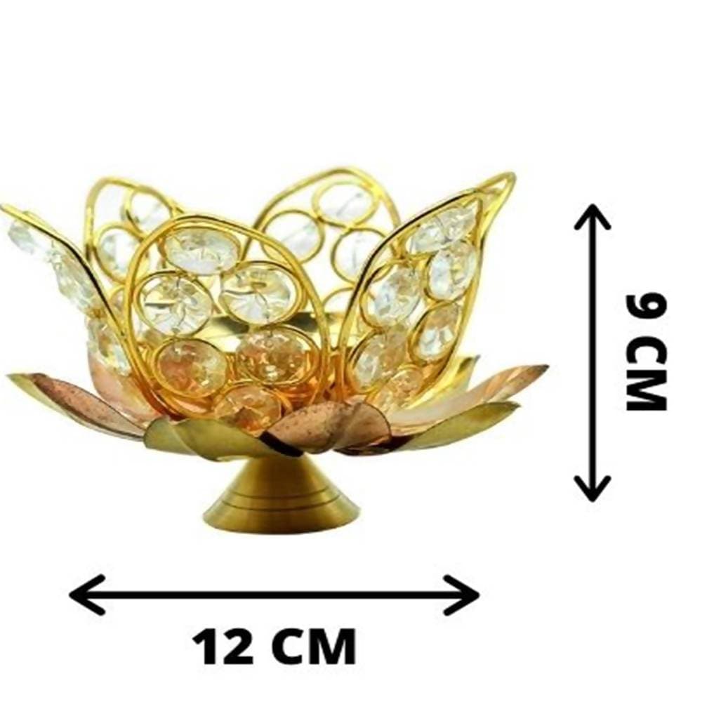 Puja N Pujari Kamal Patta Crystal Akhand Diya For Pooja | Grab2Buy