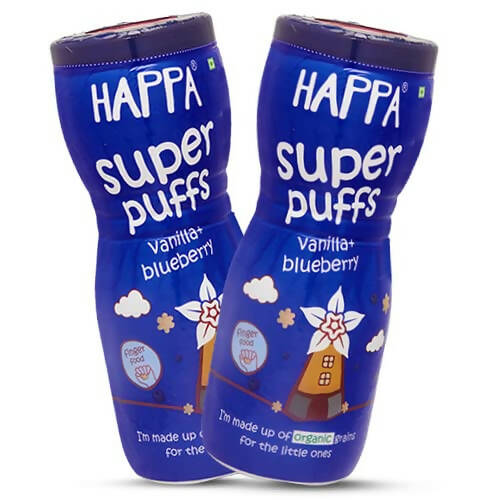 Happa Organic Multigrain Vanilla + Blueberry Melts Super Puffs | Grab2Buy