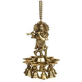 Puja N Pujari Krishna Hanging Diya with Bells For Pooja Room | Grab2Buy