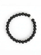 NVR Set of 2 Black & White crystal beaded Bracelet for Men & Women
