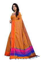 Vamika Orange Cotton Silk Weaving Saree (Binita Orange) | Grab2Buy