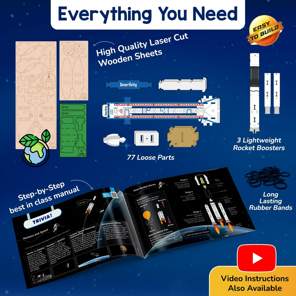 Smartivity Rocket Launcher Kit for Kids 6, 7, 8, 9, 10, 11, 12 Years Old | Grab2Buy