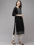 Yufta Women Black Yoke Design Regular Sequinned Kurta with Palazzo & With Dupatta | Grab2Buy