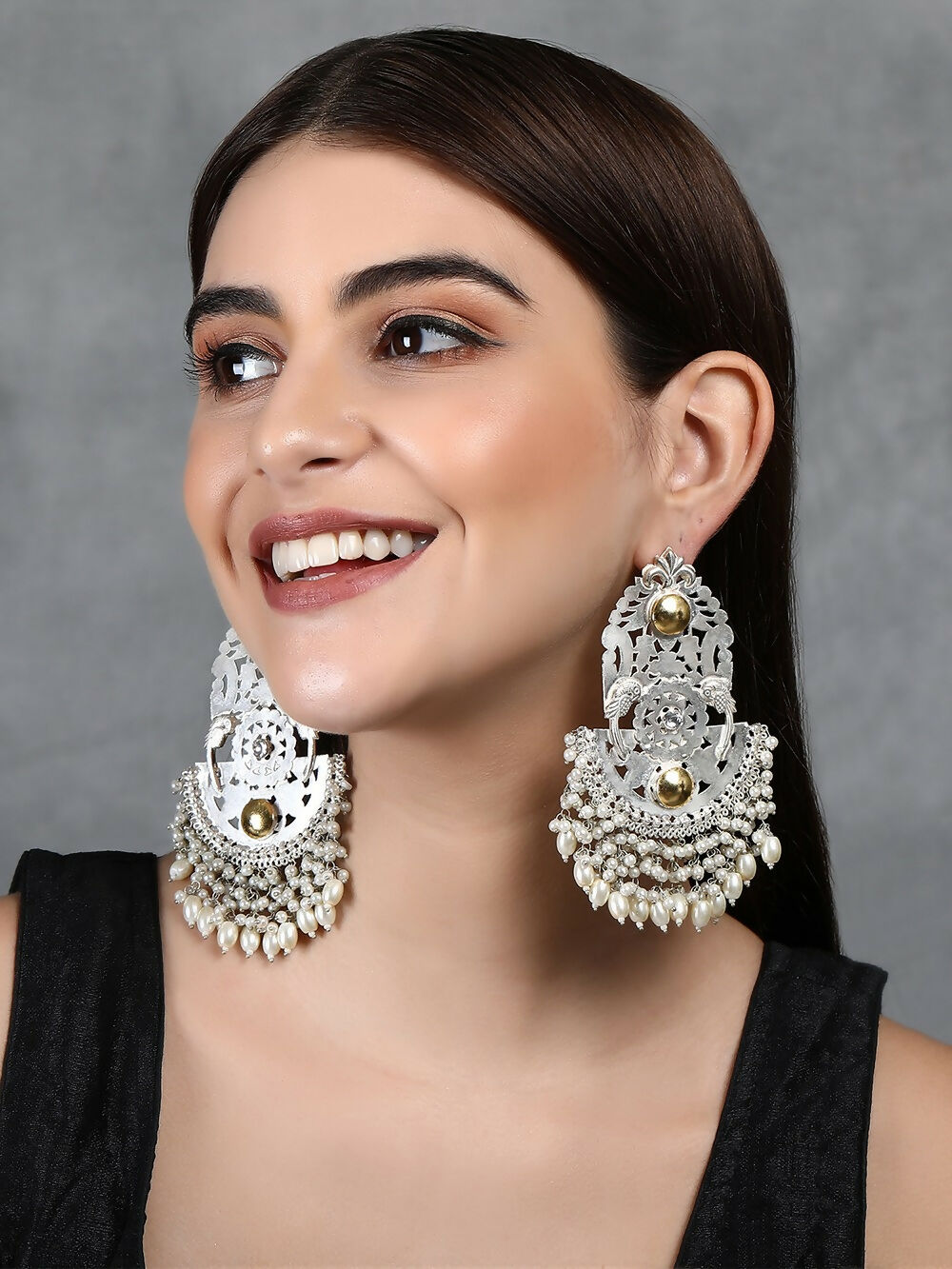 Joban Fashion Women Ghungroo Style Silver Tone Earrings | Grab2Buy