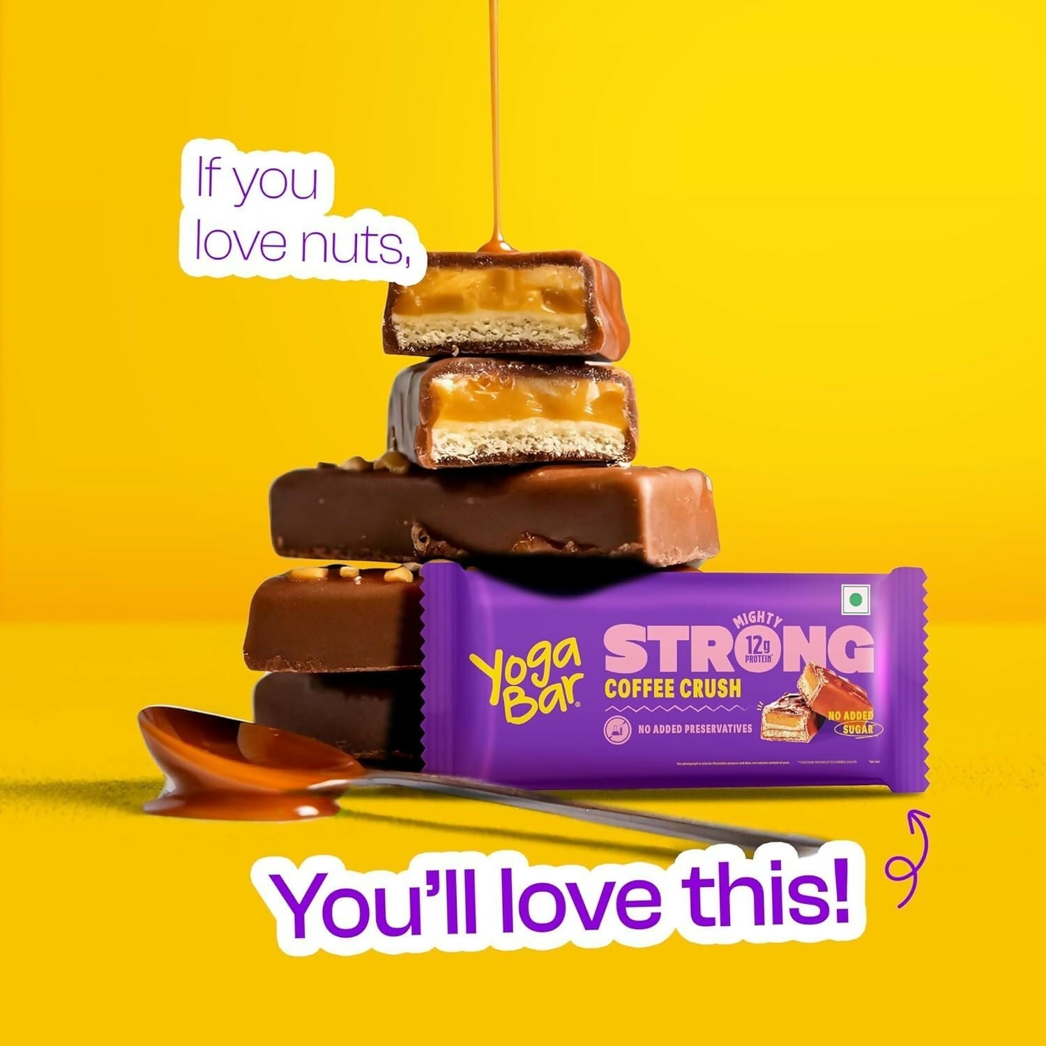 Yoga Bar Strong Coffee Crush Mighty Protein Bar