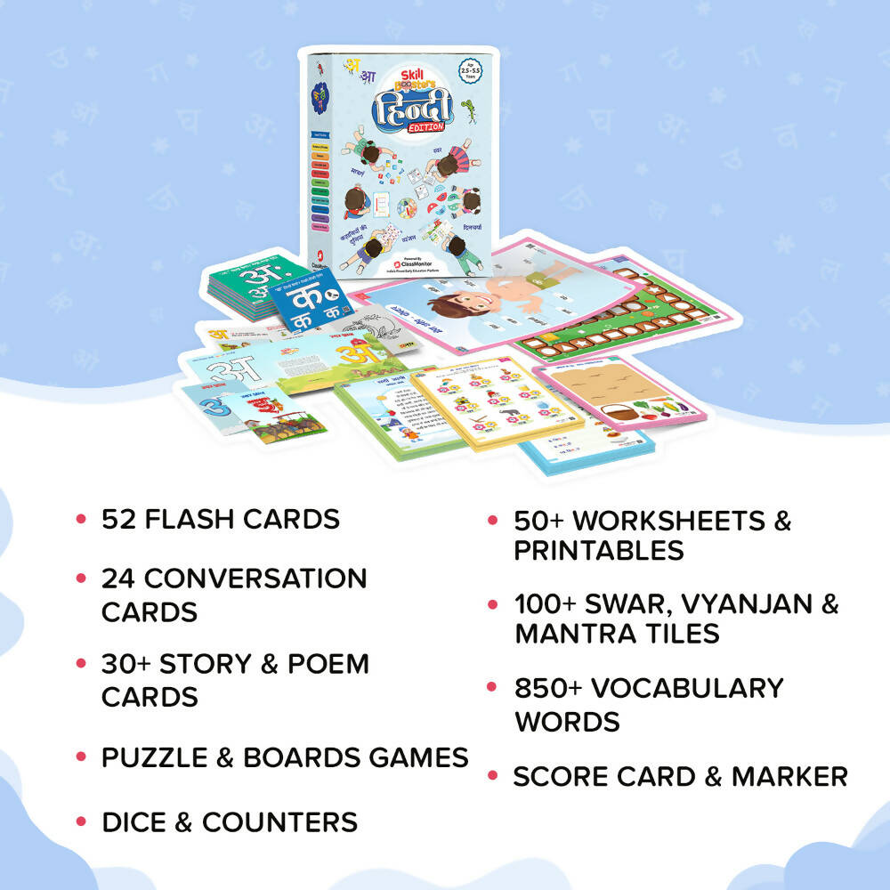 ClassMonitor Hindi Language Learning Kit with Free Mobile App for kids of Age 2.5-5.5 Years | Grab2Buy