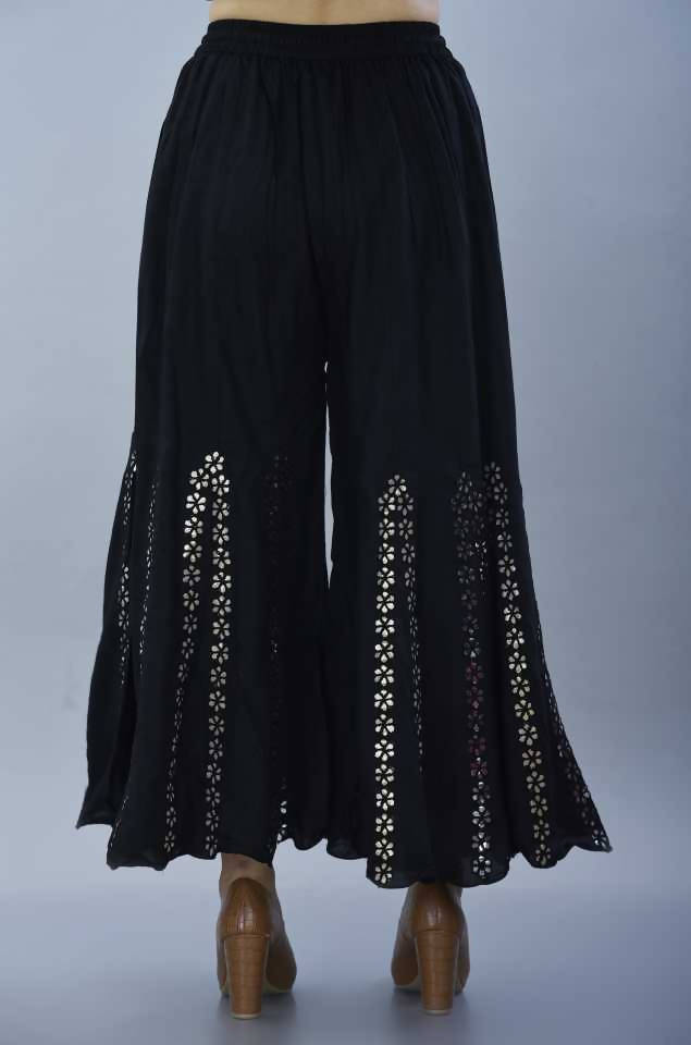 Mominos Fashion Black Mirror Palazzo | Grab2Buy