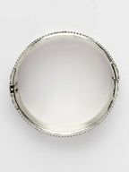 NVR Women's Set of 2 Silver-Toned German Silver Oxidised Kada Bangle | Grab2Buy