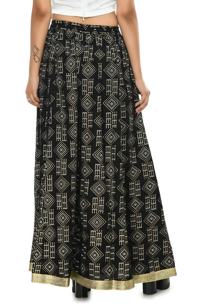 Mominos Fashion Moeza Cotton Black Printed Lehenga (Lancha) | Grab2Buy