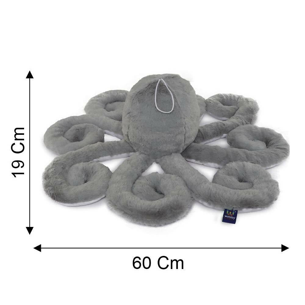 Webby Giant Realistic Stuffed Octopus Animals Soft Plush Toy-Grey | Grab2Buy