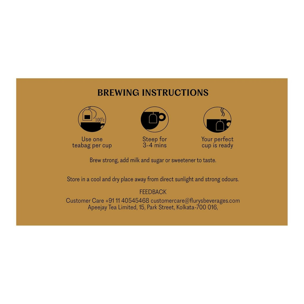 Flurys Distinctive English Breakfast Black Tea Bags